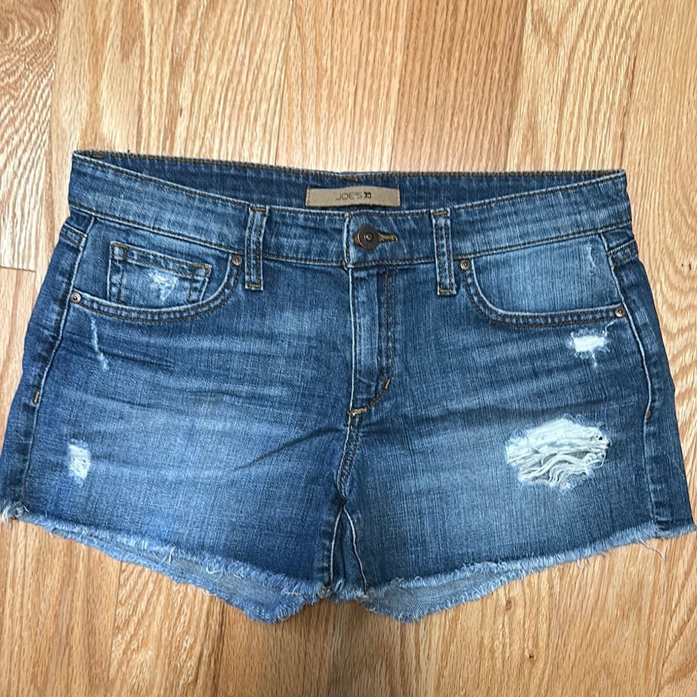 Joe's Jeans Distressed Blue Jean Shorts